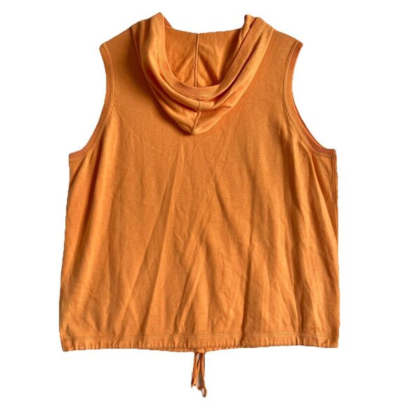VTG Ralph Lauren Sweater Sleeveless Vest Hooded Sz 2X Made In Australia Orange - Picture 2 of 7